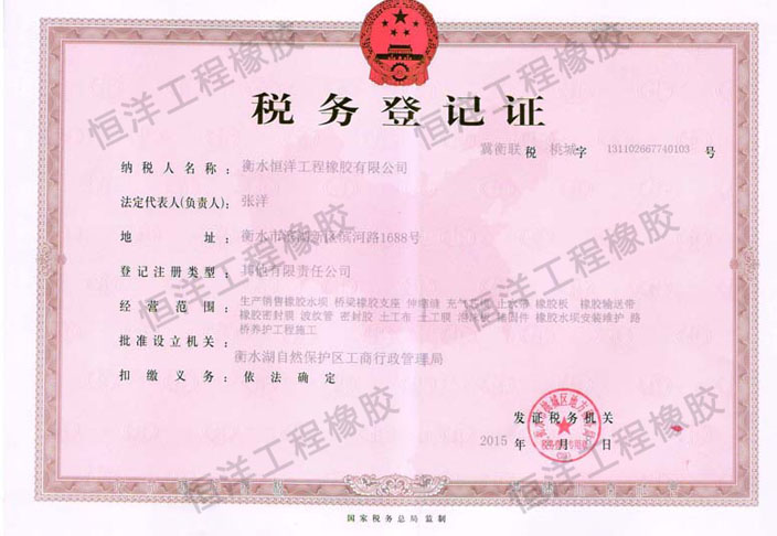 稅務(wù)登記證地稅正本